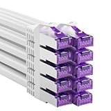 FGB 10 Gbps Patchkabel 3m x 10, RJ45 Netzwerkkabel CAT 7, (SFTP PIMF Schirmung) Kupfer Ethernet Kabel 3 Meter, DSL LAN Kabel Kurz CAT7 CAT6 CAT5, Weiß