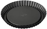 Dr. Oetker Obstkuchenform Ø 22 cm, Backform für Obsttorten, runde Kuchenform aus Stahl mit Antihaftbeschichtung (Farbe: schwarz), Menge: 1 Stück