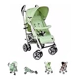 ZEKIWA Reisebuggy [MIT LIEGEFUNKTION] Buggy Kinderbuggy klappbar Liegebuggy Sportwagen + Großer Textilkorb I Buggy leicht - einfaches Klappsystem - Champion Mint