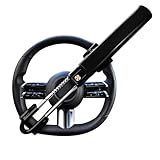 Sevenwalls Doppelstab-Lenkradschloss – robustes Autoschloss Diebstahlsicherung – universelle Passform – Länge verstellbar – hohe Sichtbarkeit – inklusive 2 Schlüsseln