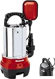 Einhell GC-DP 6315 N Schmutzwasserpumpe (630W, Ø15 mm Fremdkörper, 17.000 L/h Förderleistung, Schwimmerschalter, Tragegriff, integr. Kabelaufwicklung)