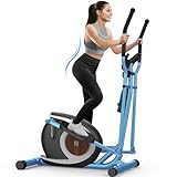 Crosstrainer, Crosstrainer für Zuhause mit 16 Widerstandsstufen, 6KG Schwungrad, LCD-Monitor, rutschfeste Pedale, Flaschenhalter, Ultraleiser Magnetischer Ellipsentrainer für Fitnessübungen