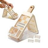 Kartoffelschneider, 4-in-1 Gemüsehobel und Reibe, Karottenreibe für den Hausgebrauch, für Gemüse, Obst, Käse, Kartoffeln, Karotten, Knoblauch in der Küche, zu Hause und im Restaurant