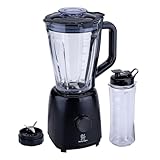 Stanley Rogers - Standmixer und Smoothie Maker, 600W mit 1,5L Glasbehälter, inklusive To go Trinkflasche 550ml, kabelbetrieben