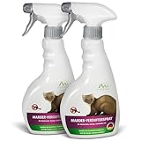 GARDIGO® Marderspray - 2er Set - Marderschreck für Auto, Dachboden und Garten | 2x 500ml | Marderschreck Auto zum Marder vertreiben | Abwehrspray gegen Marder im KFZ | Marderabwehr Made in Germany