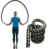 Gelentea Jump Rope Fitness Schweres Springseil 25mm Heavy Battle Springseile Power Training Multifunktion für Kraft Ausdauer Training und als Unterstützung beim Abnehmen