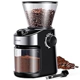 SHARDOR Kaffeemühle, Kaffeemühle Elektrisch mit 25 Mahleinstellungen, Coffee Grinder mit präziser Digitalanzeige, Scheibenmahlwerk Für Espresso, Tropfkaffee und French Press, 200W, 200g Bohnenbehälter