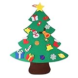 Tassety Kinder DIY Filz Weihnachtsbaum Merry Christmas Dekorationen für Zuhause Weihnachten Wand Ornamente Xmas Geschenke für Kleinkinder