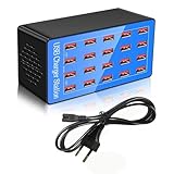 USB-Ladestation, 20 Ports 100W/20A Desktop-Ladestation, USB-Ladegerät mit Mehreren Ports für Apple-Geräte, Smartphones, Tische und weitere Geräte.