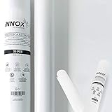 iNNOX Elektrostatisch Selbsthaftende Whiteboard Folie haftet magnetisch an allen Oberflächen | Ideales Flipchart Papier für Meetings, Brainstorming und Coaching | Weiß, 20 Blatt