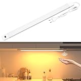 Hensam Unterbauleuchte Küche LED, 60cm Lichtleiste küche mit Berührungsloser Sensor, Dimmbare Schrankbeleuchtung für Schrank,Vitrinen,Regale,Werkbank, 3000K