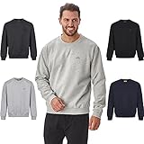 Iron Mountain IMSWT205 Herren-Pullover mit recyceltem Garn, umweltfreundlich, Antipill, flexibel und bequem, Rundhalsausschnitt, weicher Fleece-Top-Pullover, Hellgrau Marl, 4XL