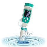 YIYEGO pH und Chlor Messgerät für Pool, Digitaler Pool Wassertester, 7 in 1 FAC ORP Salzgehalt Messgerat für Hydrokultur Aquarien