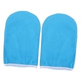 MUCKLILY 1Paar Paraffinwachshandschuhe für Wachsbad Wiederverwendbare Handabdeckungen für Spa Behandlungen Komfortable Feuchtigkeitsspendende Handeinlagen mit Weißen Rändern