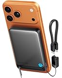 INIU für Magsafe Power bank, Qi2-zertifiziert, Schlanksten 10000mAh 45W Magnetische Powerbank, Ultraschnelles Externe Handyakkus, mit Schlüsselband USB C Kabel & Ständer, nur für iPhone 17 16 15 14 13