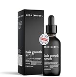 Leon Miguel Hair Growth Serum - Biotin 5% & Ginseng für schnelleres Haarwachstum - Stoppe Haarausfall, Stärkeres & Dickeres Haar, Anti-Haarausfall Serum für Männer & Frauen - Vegan, Parabenfrei, 60 ml