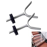 Y-förmiger Adapter Für Babygitter, Y Spindel zur Befestigung,Kindergitter and Treppengeländern,für Treppenschutzgitter für Babys und Haustiere (Schwarz, 2 Stück)
