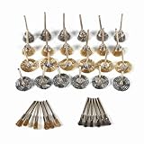 36-teiliges Messing-Edelstahl-Drahtbürsten-Set, Stifttopf, Rad, Polieren, Reinigen, Drehwerkzeug-Set