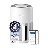 Philips Luftreiniger 900 Serie, HEPA NanoProtect + Aktivkohlefilter, CADR 250m³/h für 65m² Allergiker, leise, intelligent und energieeffizient (AC0950/10), Weiß