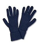 FALKE Unisex Basic Fancy Lambswool U GL Wolle schnelltrocknend 1 Stück Winter-Handschuhe, Blau (Midnight 6098), XS/S