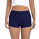 Bikini Damen Bauchweg, Badeshorts Damen Große Größen Brazilian Unterteil Badeshorts Bademode High Waist Retro Eng Bikini Hose Badeanzug Bauchweg Badehose Schwimmhose, Dunkelblau, M