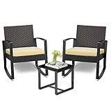 Bealife Gartenmöbel Set, Lounge Gartenmöbel Set Balkon 2 Personen，Balkonmöbel Kleiner Balkon Outdoor, Gartenmöbel für Veranden, Innenhöfe, Terrassen, Balkone, Poolränder