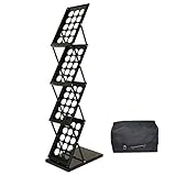 BGF A4 faltbar Prospektständer Infoständer Katalogständer aus Metall Schwarz inkl. Tragtasche