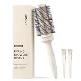 AIMIKE Rundbürste zum Föhnen, NaturaVol Medium Runde Haarbürste, für Blow Drying & Styling, Boost Volumen & Glätte, mit 2 Clips (43mm Fass, 63mm mit Borsten)