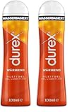 Durex Gleitgel Wärmend – Gleitmittel für wärmende Effekte & angenehme Gleitfähigkeit – 100 ml (1 x 100 ml) (Packung mit 2)