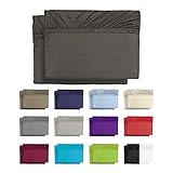 BaSaTex 2er Pack Microfaser Spannbettlaken, Spannbetttuch Doppelpack in vielen Größen und Farben 90x200 bis 100x200 cm Bordeaux