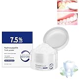 7.5% Hydroxyapatit Zahnpulver Für Zahnschmelzschutz,Zahnpasta Hydroxylapatit Für Empfindliche Zähne,Zahnstärkung,Sanfte Minze,Frischer Atem(50g)