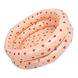 jojofuny Aufblasbarer Kinderpool aus Robustem PVC Kleines Babybecken mit Rundem Design Vielseitiger Kleiner Pool für Garten und Reisen