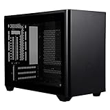 Cooler Master MasterBox NR200P Mini-ITX-PC-Gehäuse - Seitenwand aus gehärtetem Glas, gute Kühloptionen, vertikales GPU-Display, werkzeuglose 360-Grad-Zugänglichkeit - schwarz
