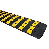 QICBYING Gummi-Brückenrampe, Rampen-Gummi-Bremsschwellen, Reflektierende Bremsschwellen, Verbreiterte Pufferstreifen(2PCS)