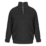 Meggsnle Herren Stricken Business Casual Pullover mit Reißverschluss, Arbeitspullover Herren, Viertelreißverschlusspullover Herren, Slim Fit Herren Pullover mit V-Ausschnitt Langarm