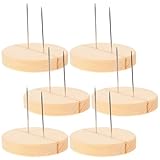 JOINPAYA 6 Stück Filzpuppenständer mit Holzsockel und Metallnadel Kompakter Puppenhalter Zur Präsentation Gehäkelter Filzfiguren Stabiler Nadelhalter für Filztiere und Selbstgemacht Puppen