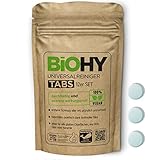 BIOHY Universalreiniger Putzmittel Tabs (12er-Set) | nachhaltige Allzweck-Tabletten zum Auflösen | Haushaltsreiniger | mikroplastikfrei | Küchen-, Bad- & Glasreiniger | entfernt Kalk, Fett