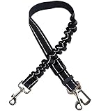 Hunde Sicherheitsgurt für Auto, 3-in-1 Verstellbarer Sicherheitsgeschirr mit Elastischer Ruckdämpfung und Starke Karabiner, Hundegurt für alle Hunderassen & Autotypen
