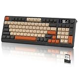 LexonElec Gaming Keyboard Dual-Mode-Wireless mit 2,4G & BT5.0-Orange