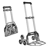 ATHLON TOOLS Treppensteiger-Sackkarre bis 100kg - XXL - klappbar - aus Aluminium - extra Langer Griff 110 cm - große breite Lade-Schaufel - Schwerlast Treppensackkarre - Modell 2024