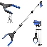 xuefenfei 110cm Faltbare Greifzange, Greifer mit 360° Drehbar Breite Greifkopf, Müllzange mit Magnete, für Senioren, Behinderte, Schwangere