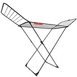 Vileda Extra Ultimate Wäscheständer (Black Edition), XXL-Leinen für weniger Abdrücke auf der Wäsche, 20 m Trockenleinenlänge, Kleinteilehalter, einfacher Transport Dank Rollen, schwarz