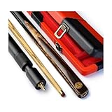 ZHEYANG Pool-Queue für Erwachsene Klassischer handgefertigter 57-Zoll-Snookerqueue aus Esche, 3/4-teilig, mit Queue-Etui und Teleskopverlängerung 9,8 mm, Billardliebhaber GS24817(Col