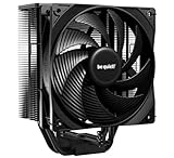 be quiet! Pure Rock 3 Black Luftkühler, sehr hohe Kühlleistung, 4 Hochleistungs-Heatpipes mit HDT-Technologie, optimierter Pure Wings 3 120mm PWM- Lüfter, vorinstallierte Montagebrücke