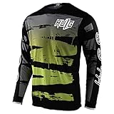 Radfahren Jersey Herren Mountainbike Motocross Jersey Langarm MTB T-Shirt,Shirt Downhill Fahrrad Jersey Schnelltrocknend (Color-19,XXL)