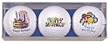 Golfas - dein Online-Proshop Zum Geburtstag - Happy Birthday Golf-Geschenkset bestehend aus 3 bedruckten Golfbällen - ein tolles Geschenk/Geburtstagsgeschenk für jeden Golfer