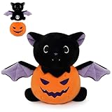 MUFEIRUO Halloween Fledermaus Plüsch,Halloween Fledermaus Plüschtiere,Halloween Kürbis Plüsch,Halloween Kürbis Plüschtier,Geschenk für Halloween Kinder Jungen Mädchen