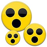 stylebutton 3er Set Blindenabzeichen aus Metall Ø 37, 56, 76 mm