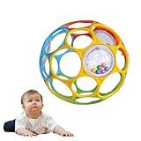 Kikuo Greifball für Babys, Oball Classic Mit Großem Loch, Kinder Greifen Spielball Mit Glockenkugel, BPA-Frei, Oball Klassischer Ball Babyspielzeug für Frühpädagogisches Lernen Neugeborene