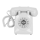 Hamwesh Audio-Gästebuch-Telefon, Retro-Design, Hochzeitsgästebuch für Audioaufnahmen, Sprachgästebuch mit 120 Stunden 8G-Kapazität, für Besondere Anlässe Wie Partys, Geburtstage, Hochzeiten (White)